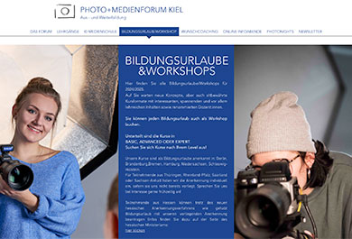 Screenshot Photo+Medienforum Kiel